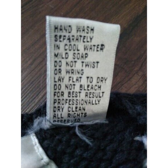 Fair Isle Vintage Embroidered Cotton Granny 80s Christmas Cardigan Sweater Sz XL - Picture 9 of 11